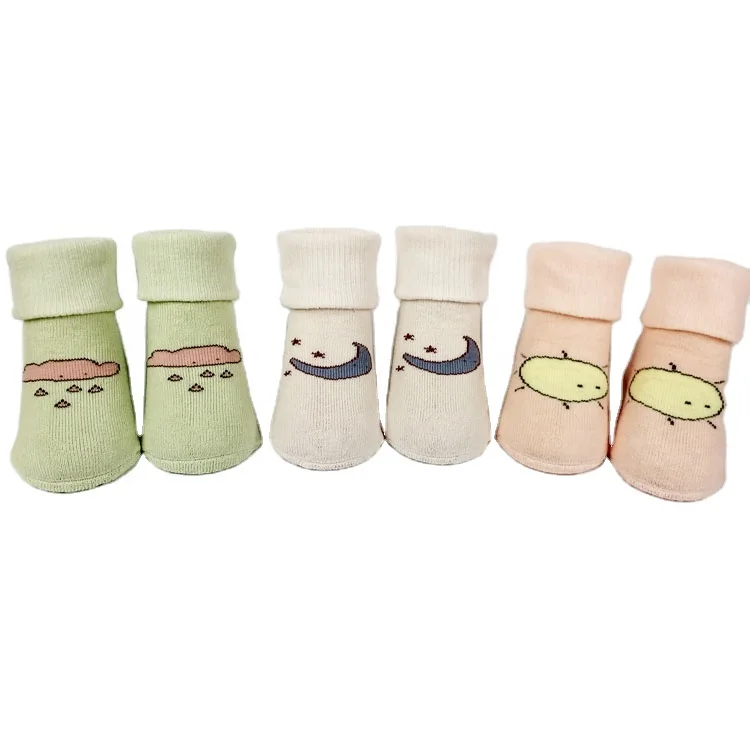 Wholesale 1 Set 3 Pair Winter Toddler Kids Thick Organic Cotton Newborn Baby Socks