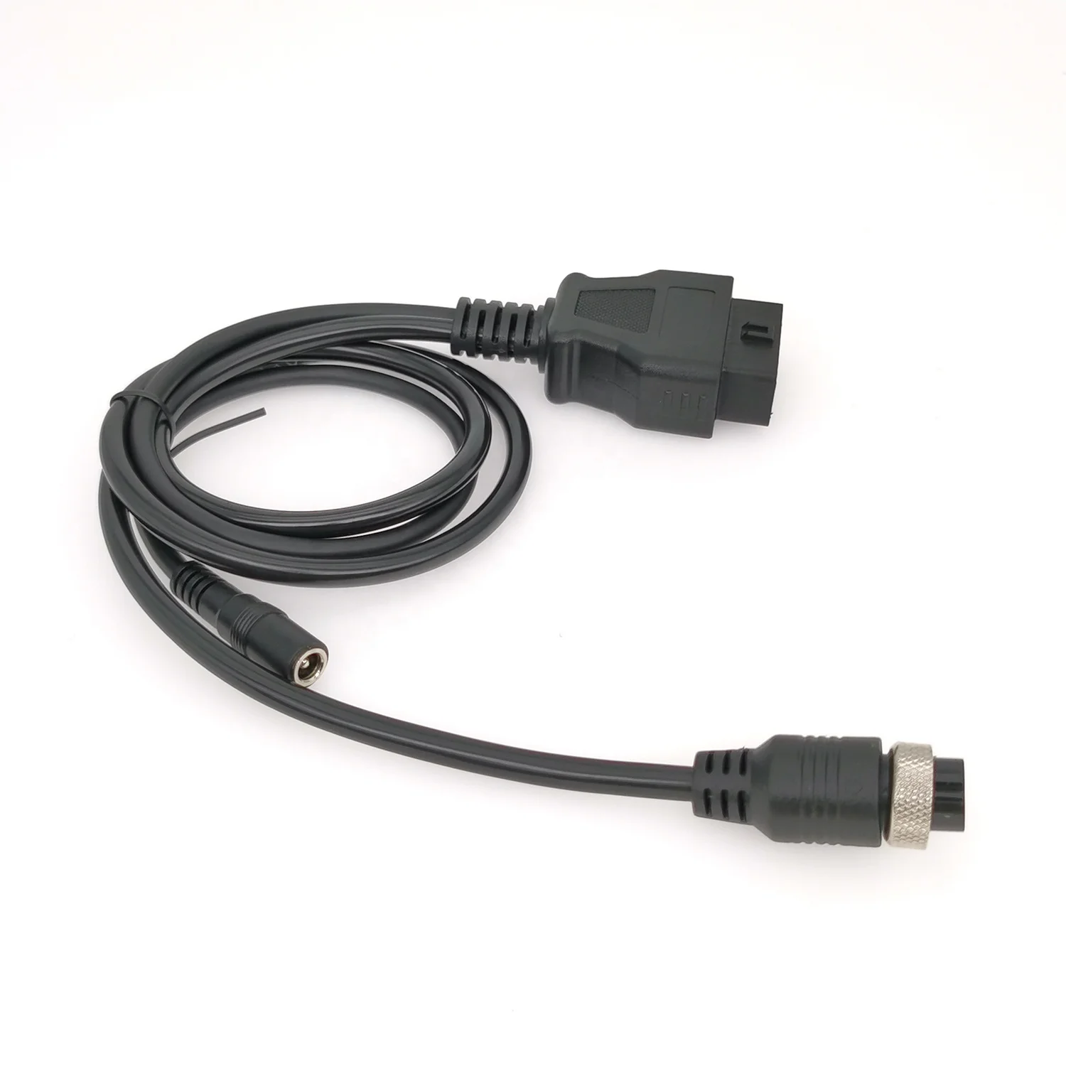 Custom Male Female OBD Connector to GX16 7Pin 8Pin Cable With DC Jack Barrel
