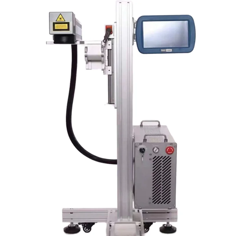 CO2 Laser Printer PVC Pipe Tube Marking Machine Laser Logo Glass Bottle Cap Printer For Date Expiry Batch Code Printing