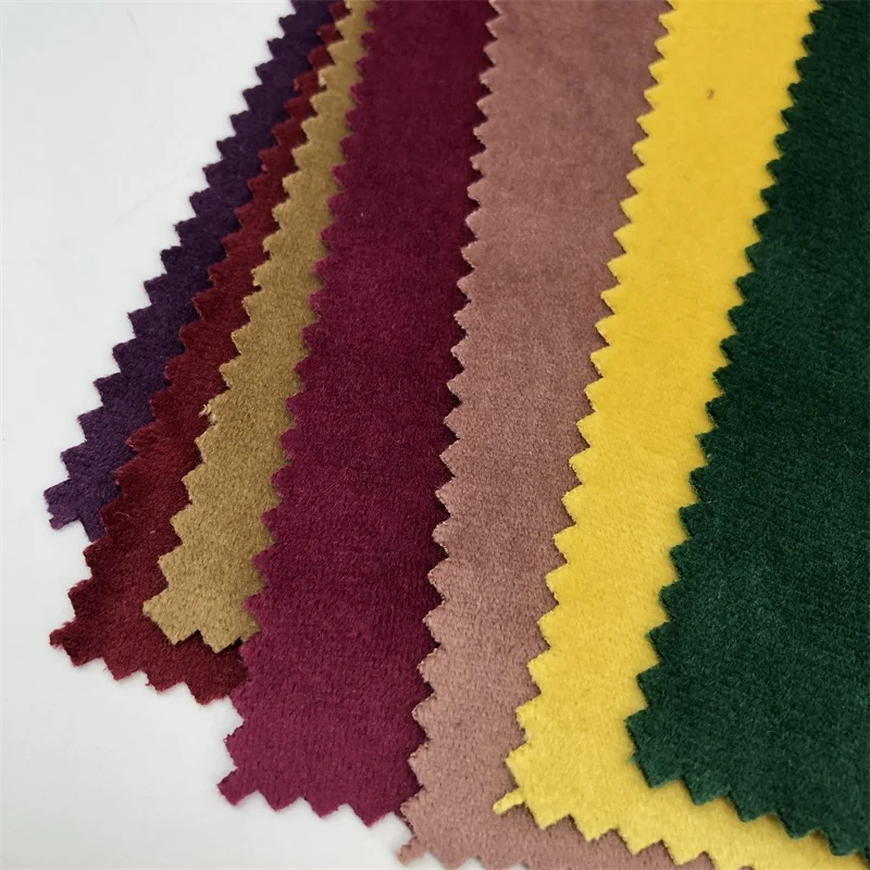 100 Polyester velvet Holland velvet polyester knit sofa fabric for furniture textile