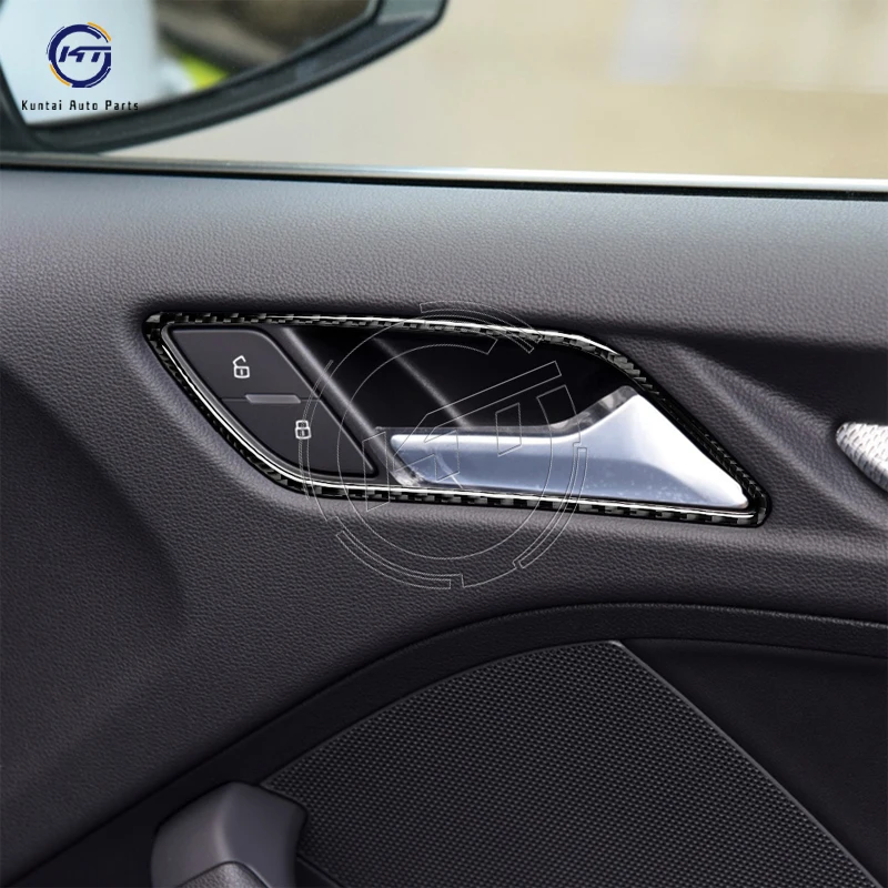 Real carbon fiber inner door handle frame trim sticker for Audi A3 8V 2014-2019 accessories
