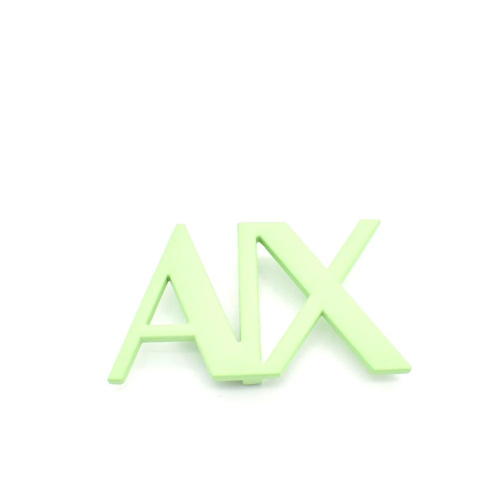 Брендовая зеленая печатная металлическая пряжка для кожаного ремня с логотипом на