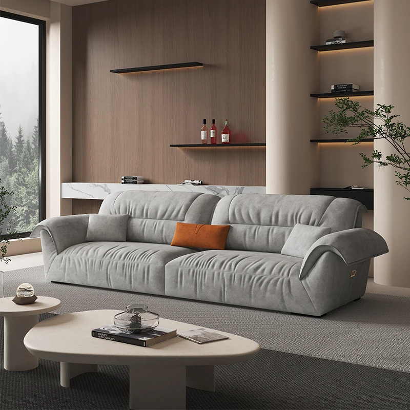 Modern Home Living Room Sofa Set Furniture White Linen Feather Cream Beige Fabric l Shaped Corner Modular Couches Sectional Sofa