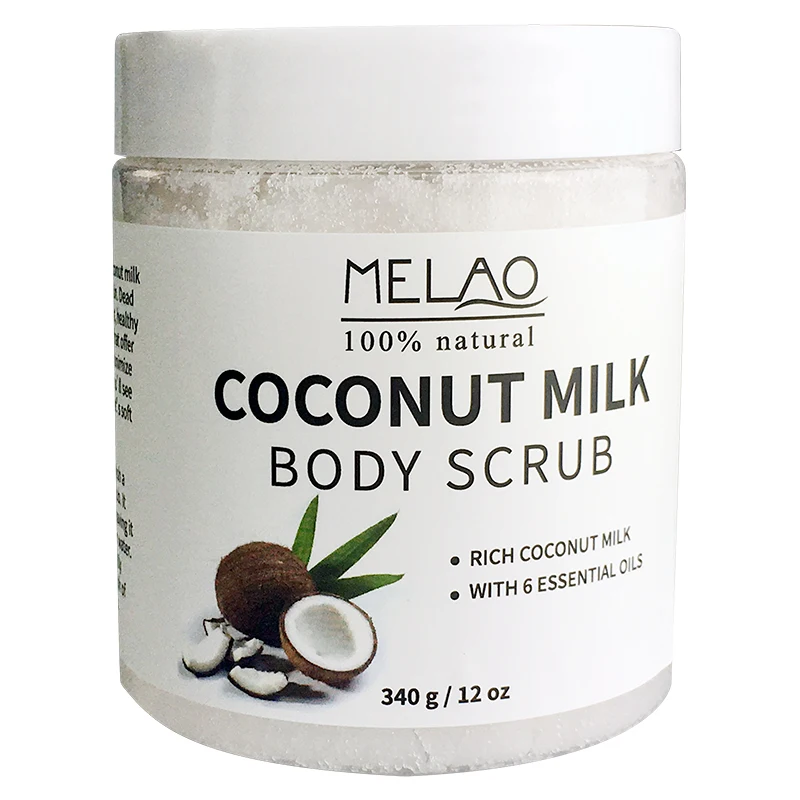 Private Label  Coconut Milk Scrub Natrual Ingredients Moisturizing Exfoliating Body Bath Salt