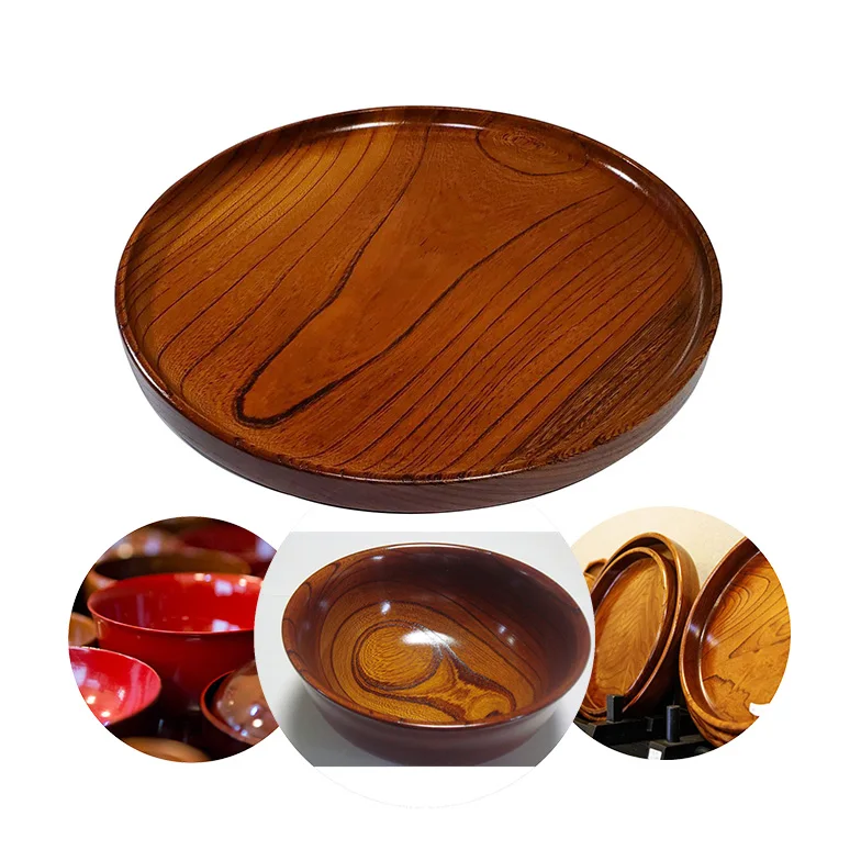 Crafts tableware natural wood grain beauty handmade laquerware bowl