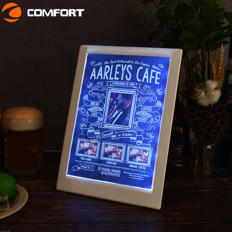 No MOQ KTV Night Club Restaurant Rechargeable Single Double Triple A4 A5 Led Menu book