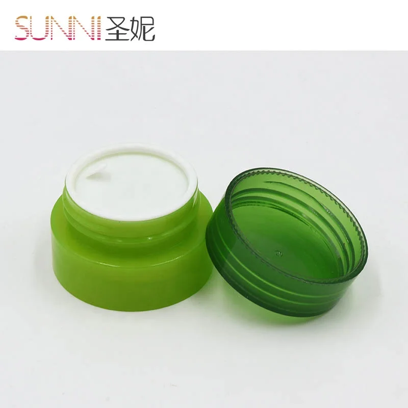 Green Color 15g Eye Cream Care jar  50g Body lotion Scrub Cream container green skin Care  Plastic Jar