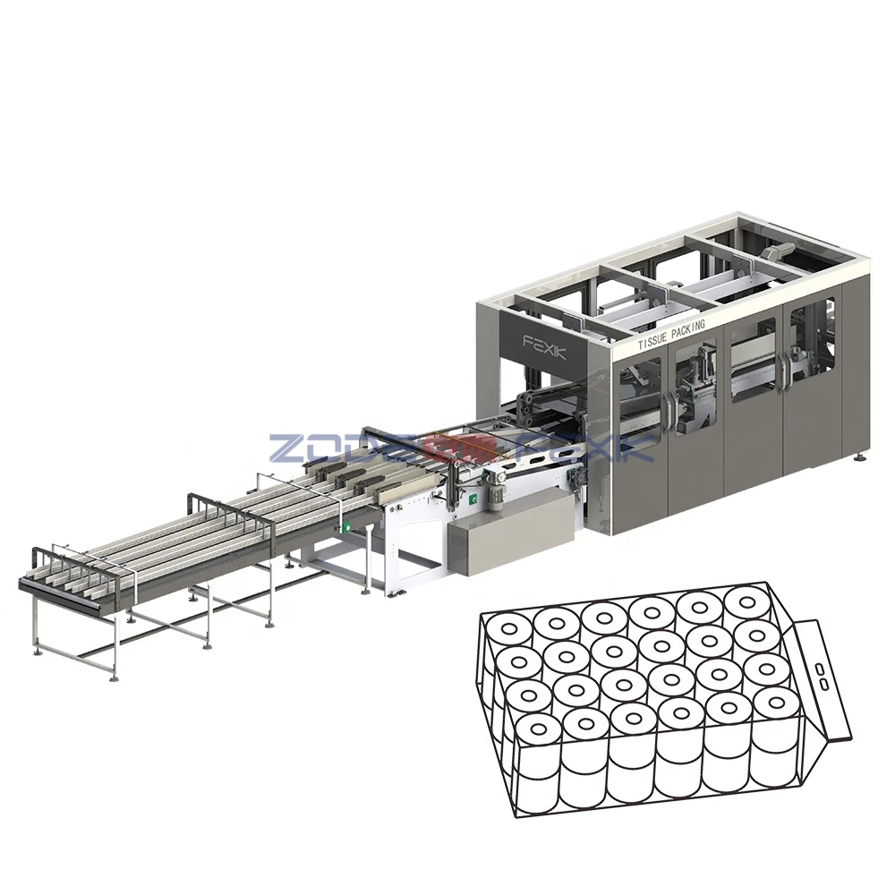 FEXIK Toilet Paper Making Production Line Tissue Machine Prices Toilet Paper Roll Bundling Machine Tissue Packing Machine