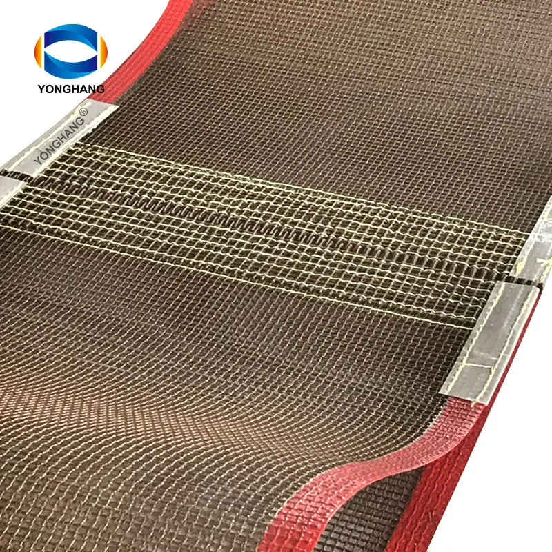 Heat Transfer Ptfe  Coated  Fiberglass Mesh Conveyer Belt