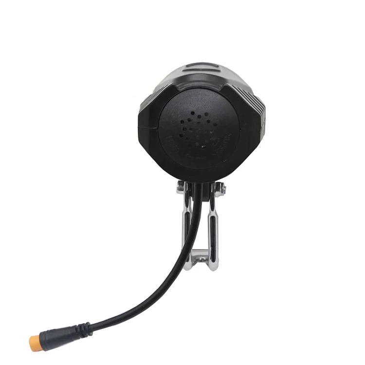 LED Electric Bike Front Light 48V Universal Bicycle Horn Switch Headlight Waterproof Ebike Safety Warning Lamp