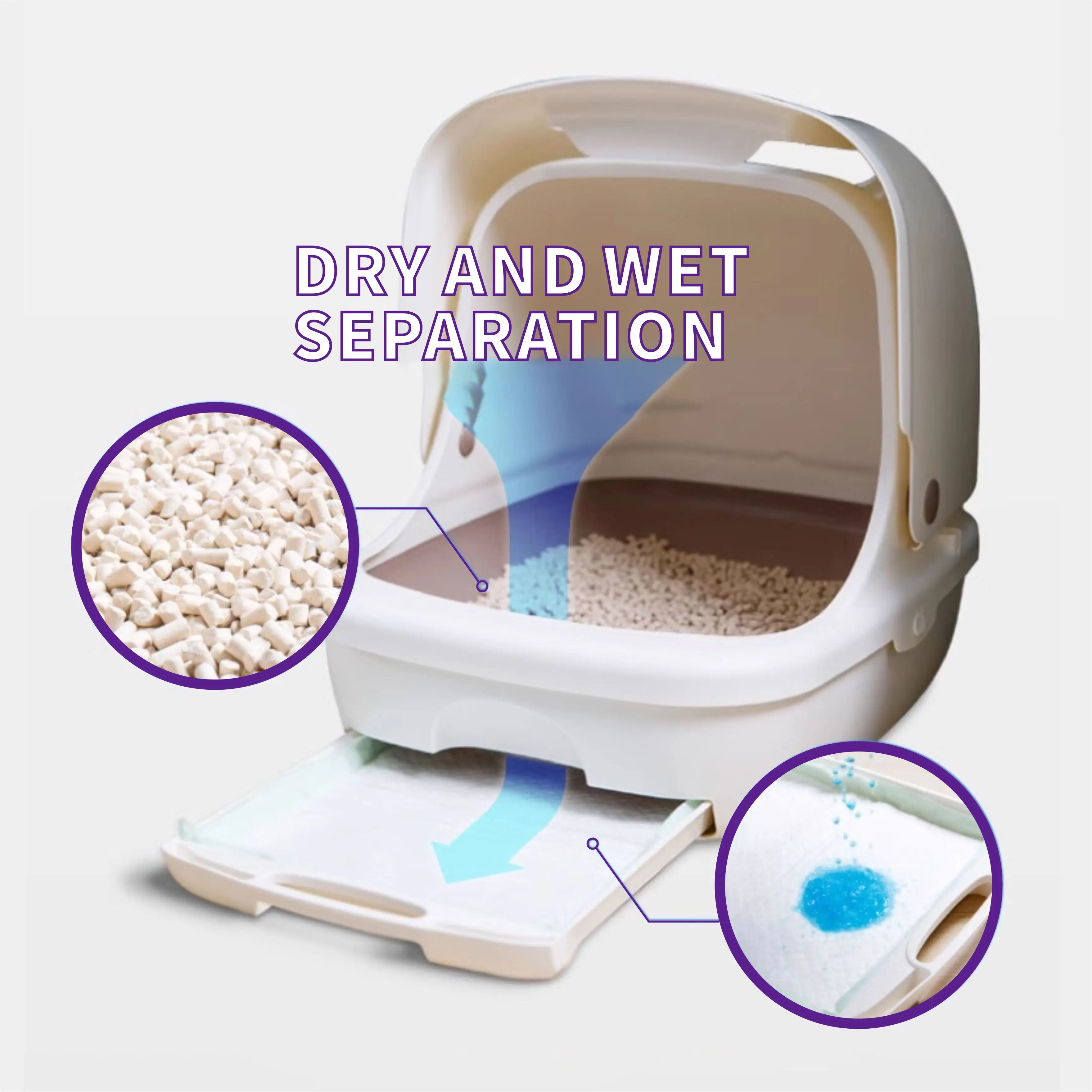 Environmentally friendly super strong adsorption and odor control dust free zeolite cat litter