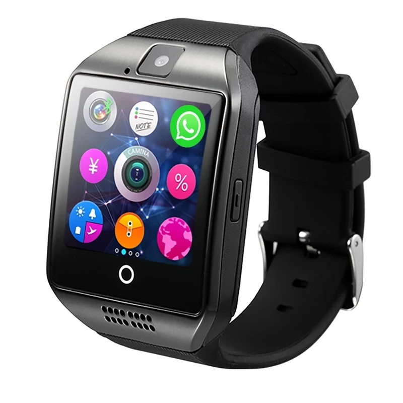 Smart Watch With Camera Q18 Smartwatch SIM TF Card Slot Fitness Activity Tracker Sport Watch Android PK DZ09 Watches
