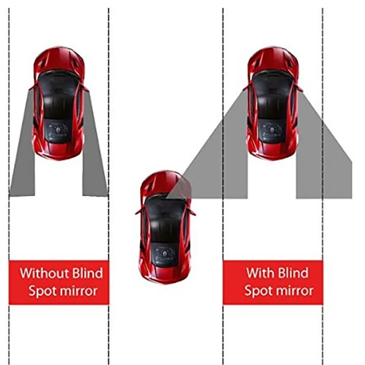 Diamond-studded car rearview mirror 360 degree rotating car small round mirror car auxiliary blind spot rearview mirror