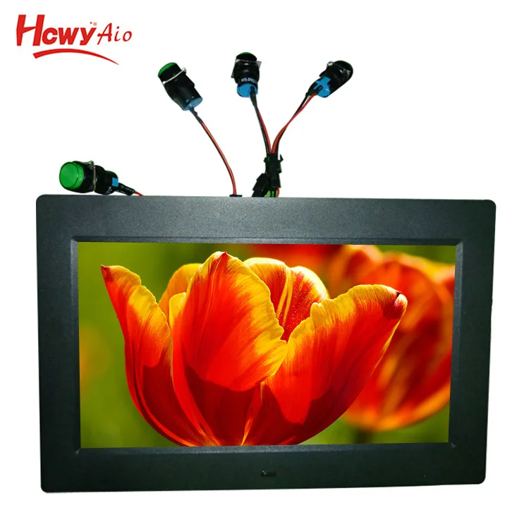 Embedded Supermarket 7 inch Display Digital Signage Advertising Player From CF/SD Card LCD Advertising Player With Puss Button