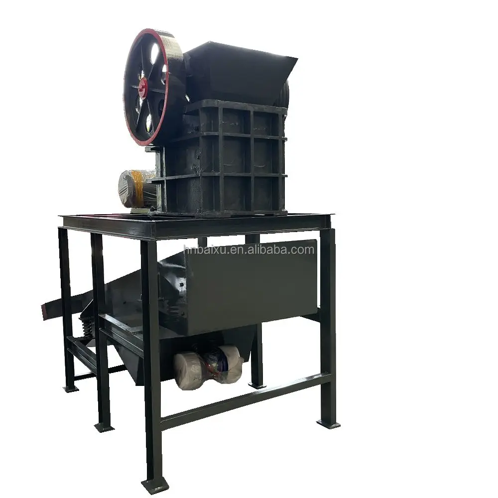 Популярная машина для камня, гранулированный материал pe250 * 400, щековая дробилка с вибрационным экраном