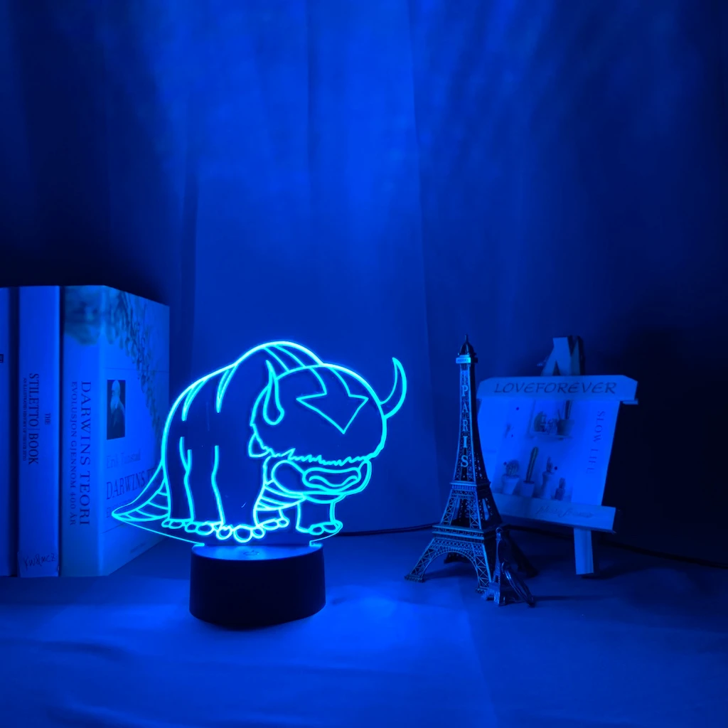 Custom Avatar The Last Airbender 3D Visual Illusion LED Inductive Night Lights Anime for Kids Room Table Lamp