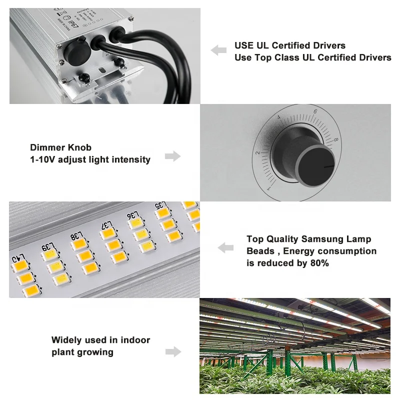 Phlizon 400w 480w 560w 640w boards led grow light bars uv ir Samsung lm561c lm301b