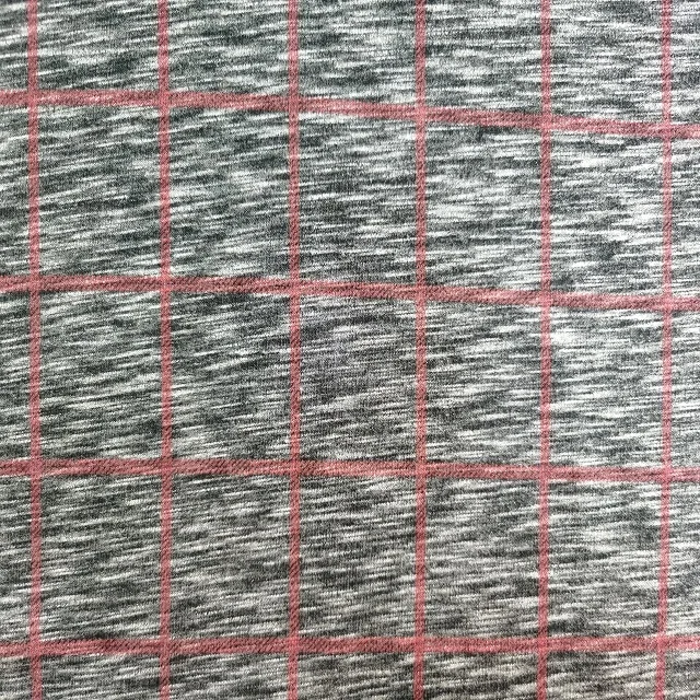 Jersey yarn dyed stripe soft hand feeling polyester rayon knitting printed viscose fabric