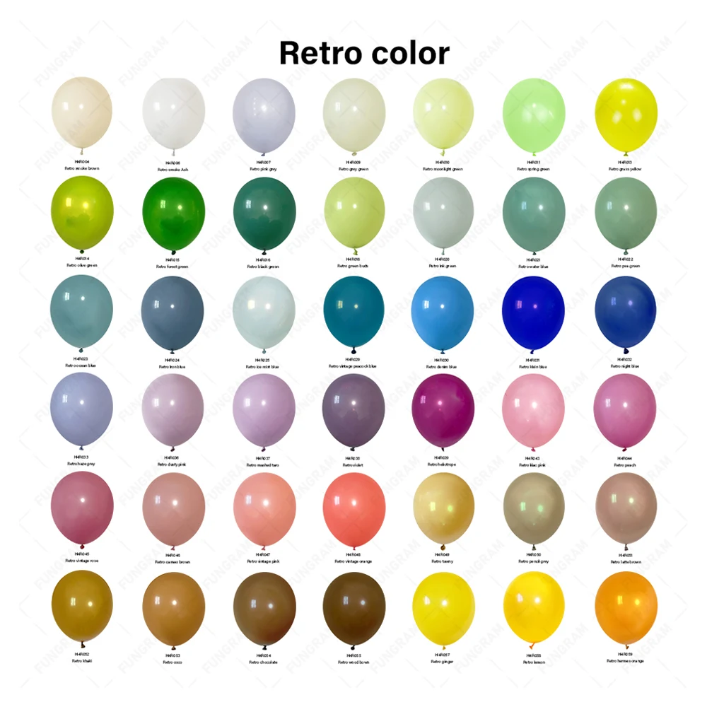 Wholesale High Quality Party Decoration Matte Retro Color Balloon Globos Biodegradable Thickened Vintage Retro Latex Balloons