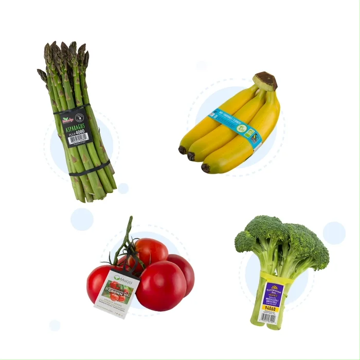 HOT SALE Custom Silicone Rubber Band With Tag Elastic Tag For Labeling Vegetables LEEK Asparagus Onions package