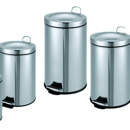 Good Price Foot Pedal Stainless Steel Pedal Bin Small Waste Bin Round Pedal