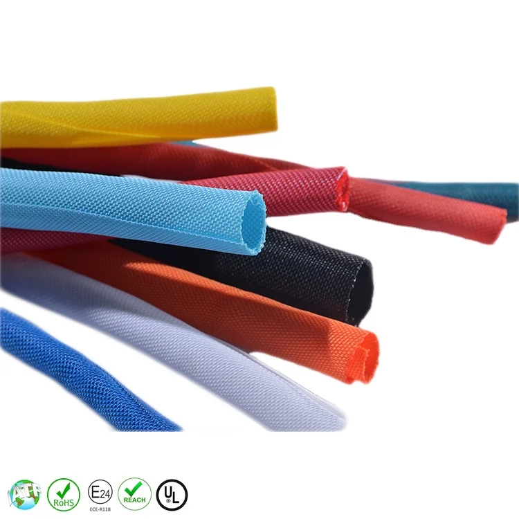 Dust-Proof Flame Retardant Braided Sleeve  Cable Sleeve Self-wrap Textile Spiral Wrap