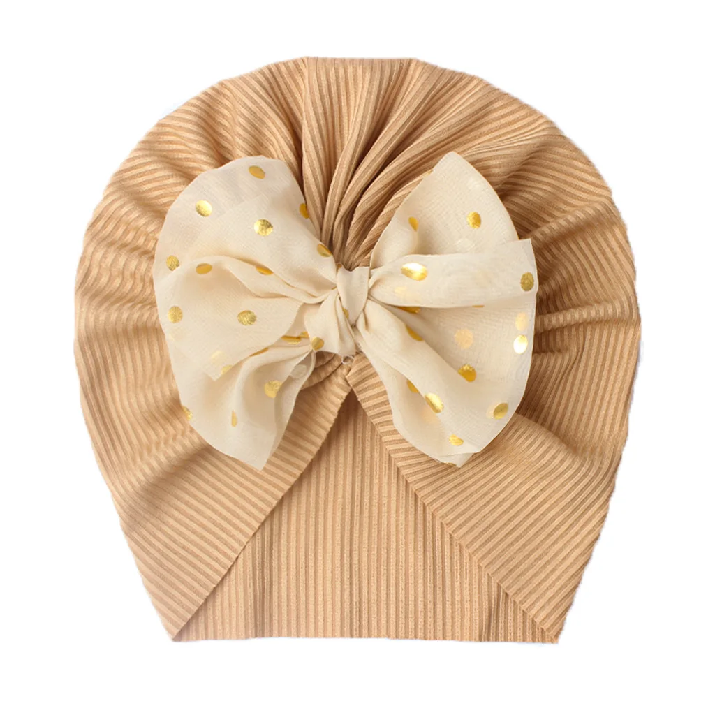 Amazon New Arrival Handmade Baby Flower Hat Toddler Turban Infant Hat Baby Girls  Bows Beanie hat