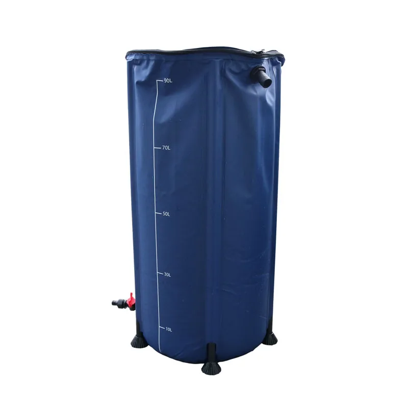 53 Gallon Garden Portable Collapsible PVC Tarpaulin Rain Water Barrel Water Collector Tank