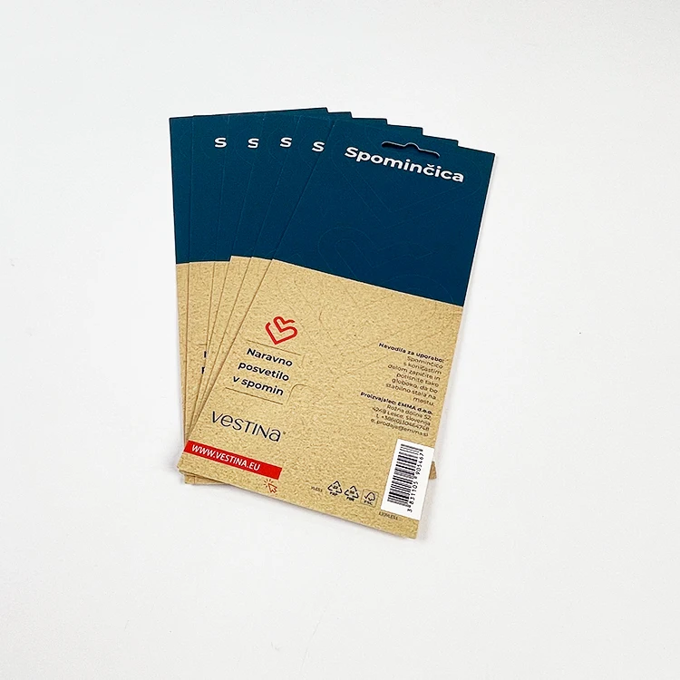 Retail Tags Packaging Design Custom Cardboard Header Card Printing Bag Toppers