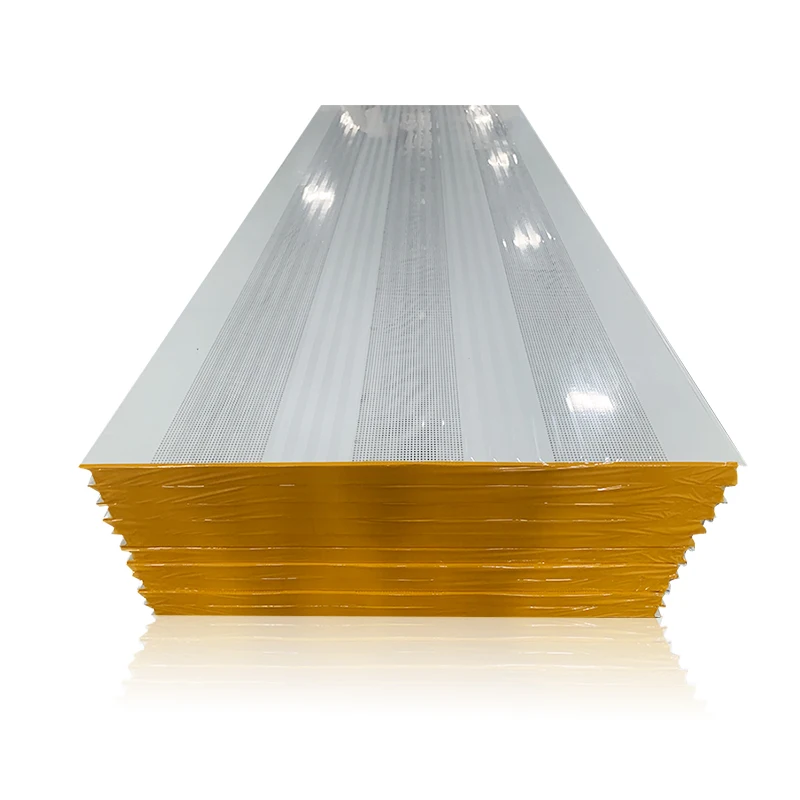 Factory Price Easy To Install 50mm  Board Buildings Insulated Rock wool Acoustic Sandwich Panel Sound Proof Sandwich Panel