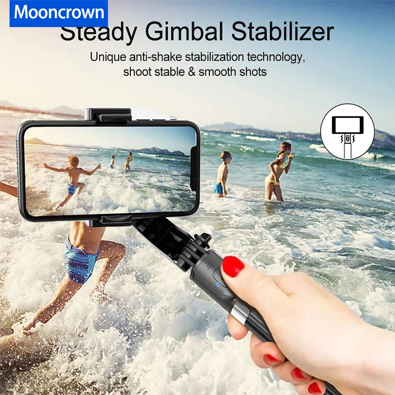 L08 Hot Sale Gimbal Stabilizer Tripod Selfie Stick 360 Rotation Handheld Anti-Shake Selfie Video Stabilizer
