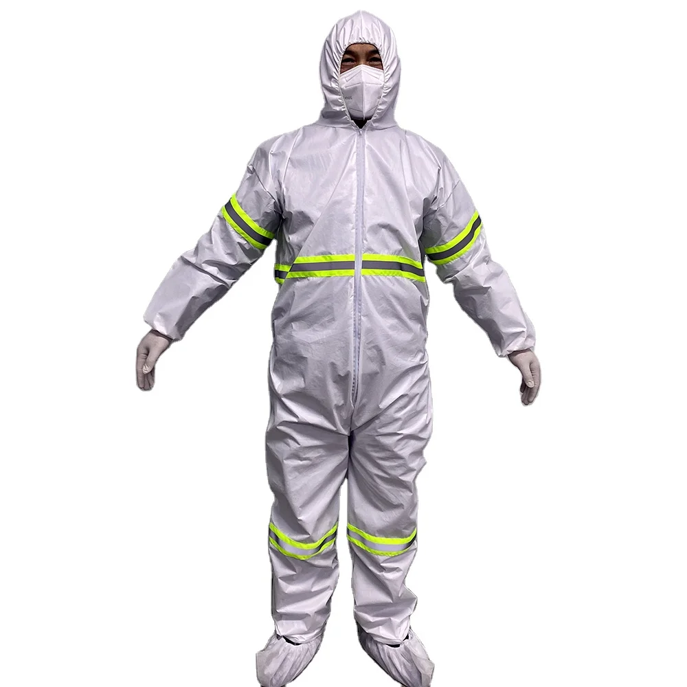 Disposable Jumpsuit White Work For Safety Man Disposable Hunting Industrial Insulated Male Disposable Overall Coverall