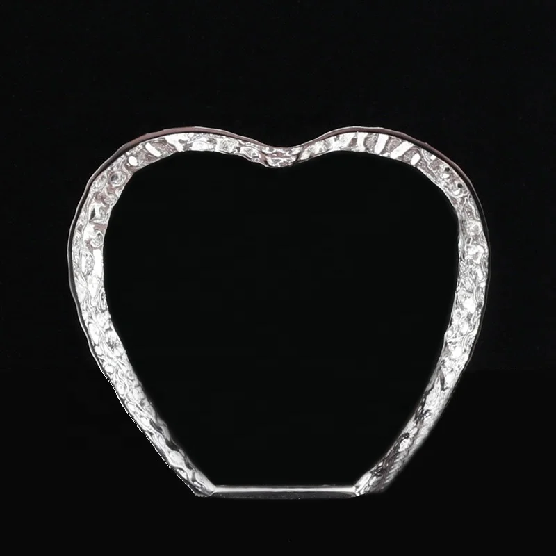 Custom Blank Heart Shaped Crystals Iceberg Photo Frame Wedding Souvenir Giveaway Gifts