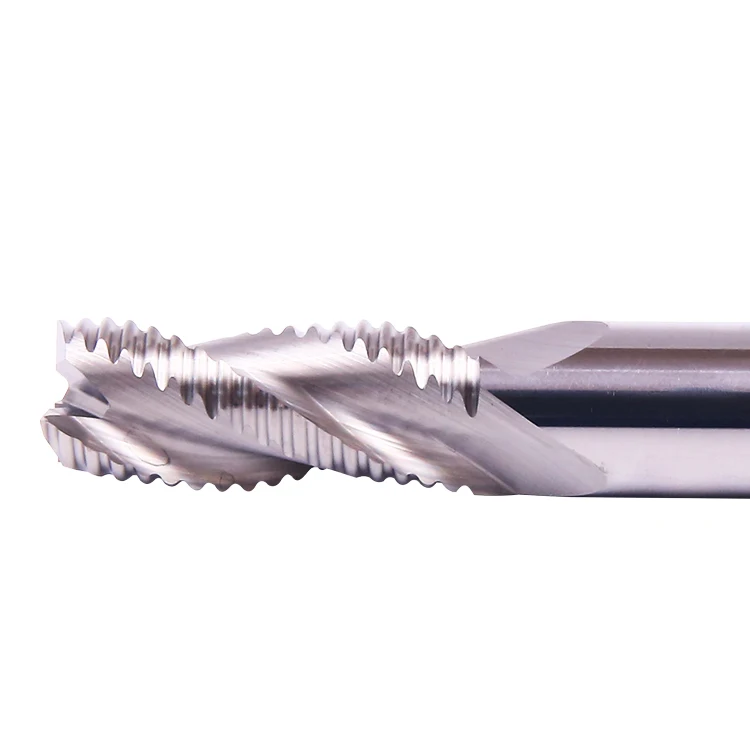 Factory Price Manufacturer Supplier OEM Roughing Mills Tungsten Carbide 3 Flutes Rough End Mill For Wooding