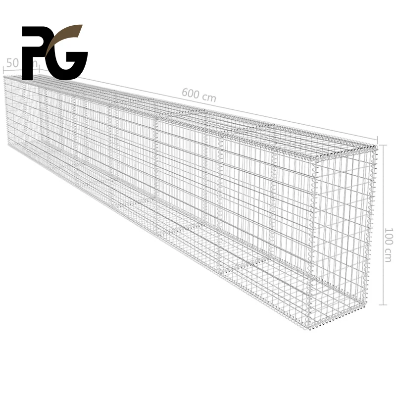 Factory direct heavy duty gabion wire mesh basket pvc coated gabion box / 2x1x1m welded gabion retaining wall