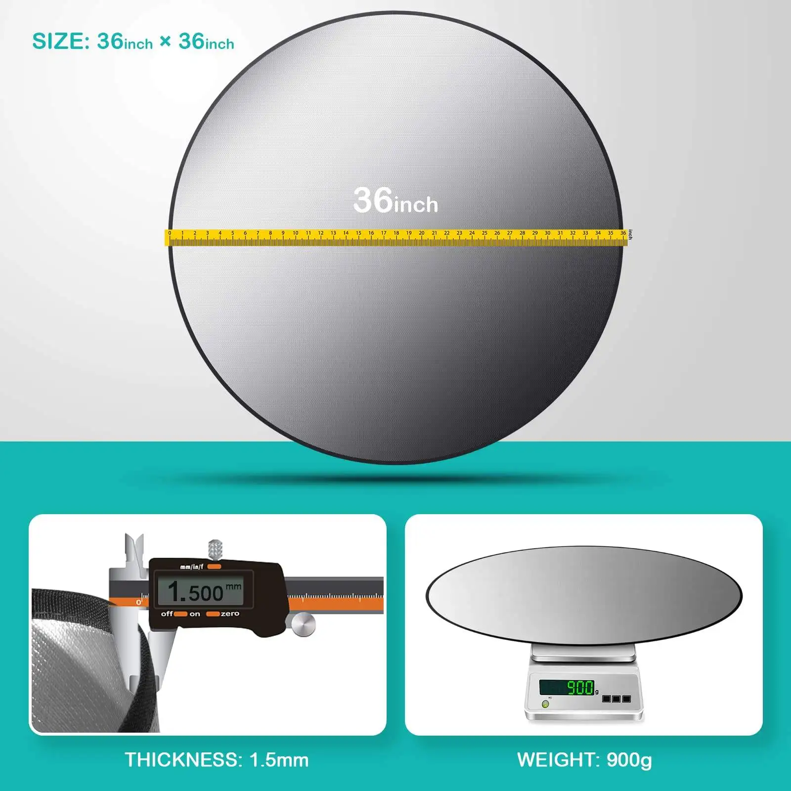 Fire Pit Mat Round For Under 22-36 Inch Heat Resistant Bbq Grill Mat Pad For Fire Pit Bbq Grill Fireproof Mat