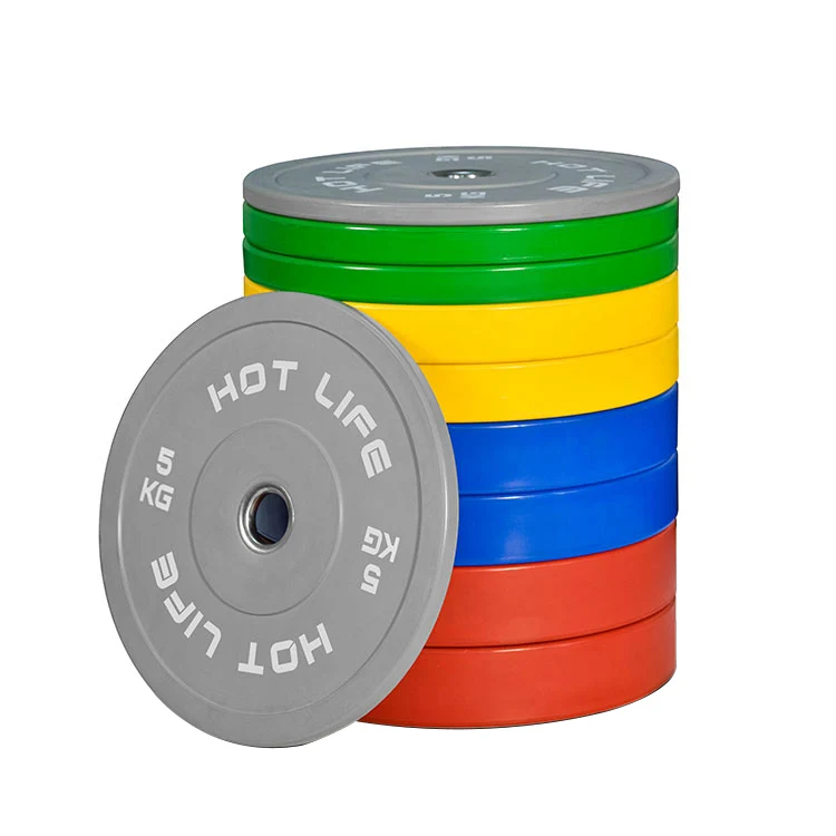 Wholesale Custom Competition Rubber Bumper Plates Set Weightlifting Calibrated Color Barbell Weight Plate