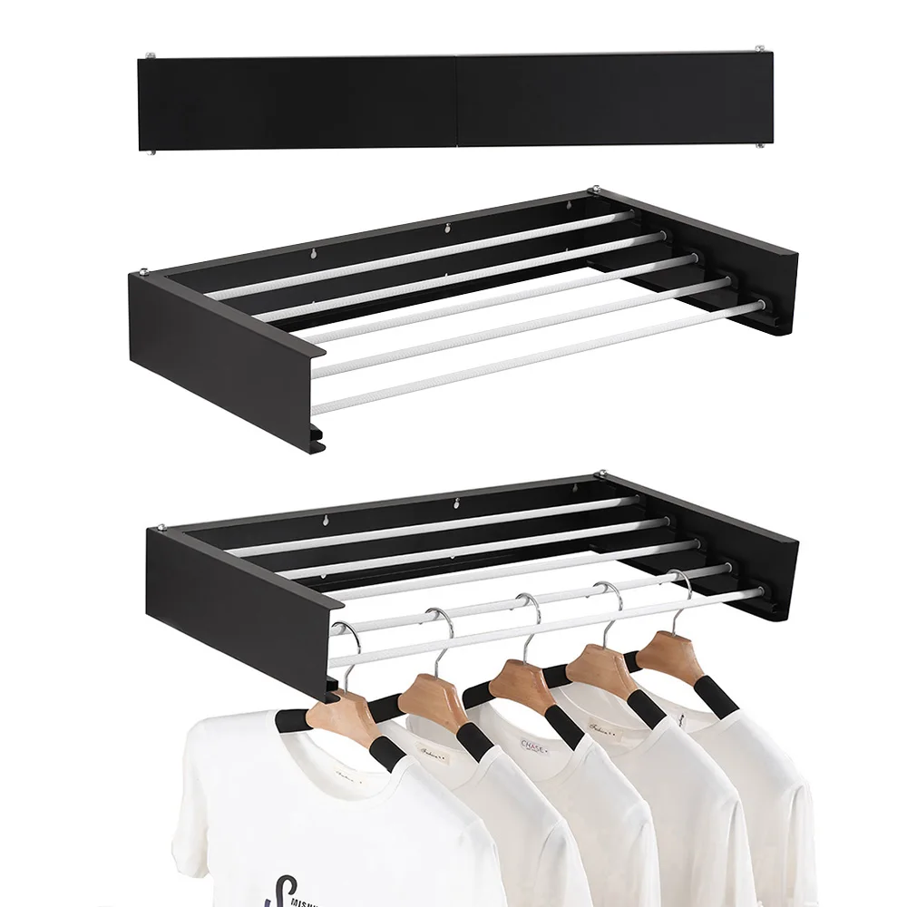 Household Collapsible Foldable Clothes Drying Rack Wall Mounted Folding Clothes Dry Rack