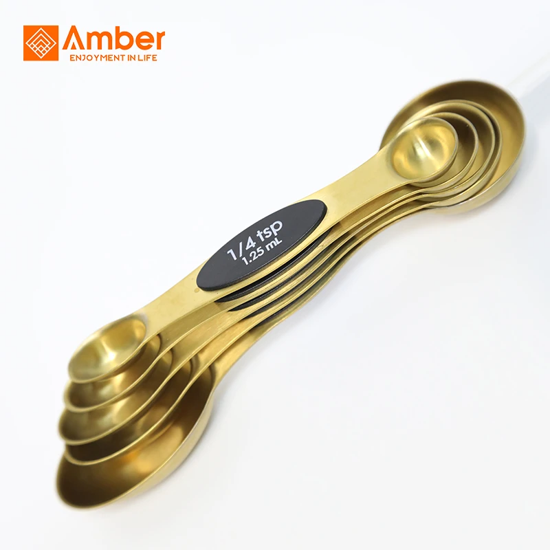 Eco-Friendly Multi-Function 8 Pcs Stainless Measuring Spice Spoons Set