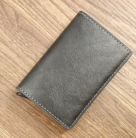 Top Seller Men Aluminum Metal Slim Minimalist Slim metal NFC card  Holder Front Pocket Automatic Pop Up Wallet For Gifts