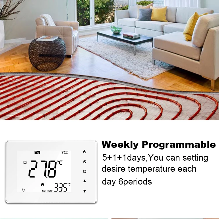 TOUPWELL/OEM temperature control system room electric temperature thermostat controller for floor heating