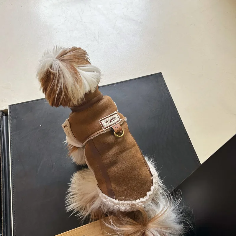 2024 High Quality Winter Pet Clothing Windproof Thick Plus Velvet Warm Clothes Jacket Outdoor Comfortable Dog Coat