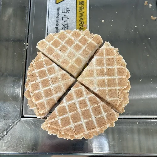 Automatic Egg Roll Making Machine Wafer Cookie Baking Machine Mesin Kue Semprong Adjustable Size Rolled Wafer Cutting Machine