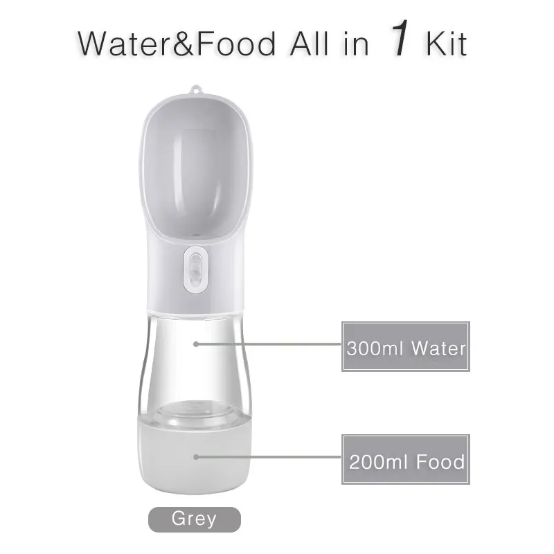 
2019 Pet Food Feeder portable dog travel bowl and water bottle 