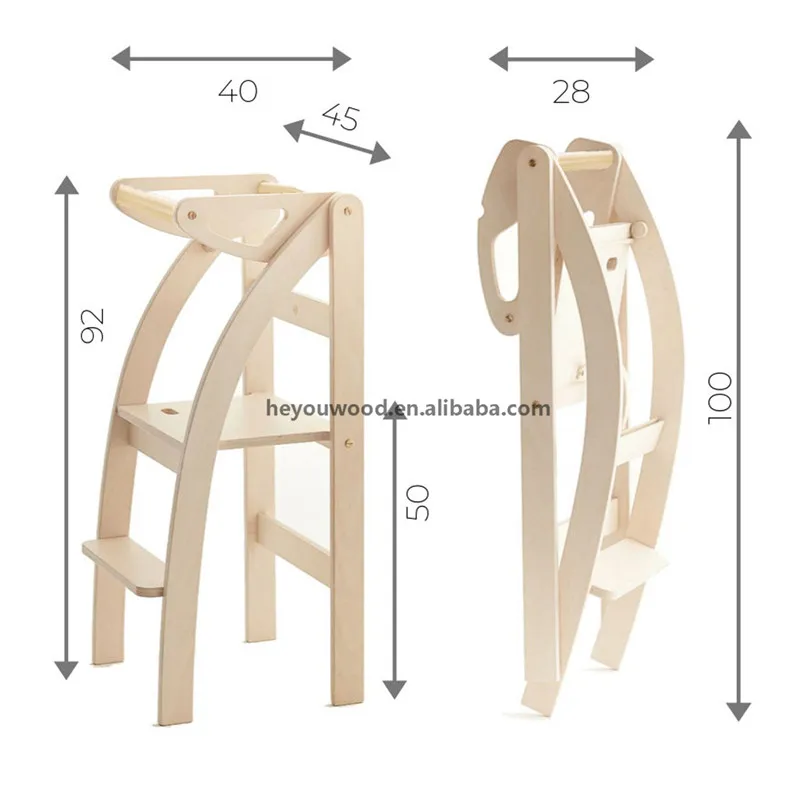 Montessori Learning Tower Wooden Folding Transformable into a chair or