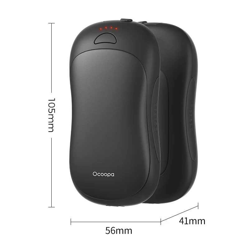 2023 new four-side heating magnetic hand warmer ultra-long use time rechargeable 2-in-1 USB electronic hand warmer power bank