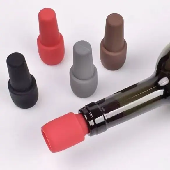 Reusable Sparkling Wine Bottle Stopper Sealed Silicone Wine Bottle Stoppers Wine Bottle Cover Caps Cork For Beer W24-281
