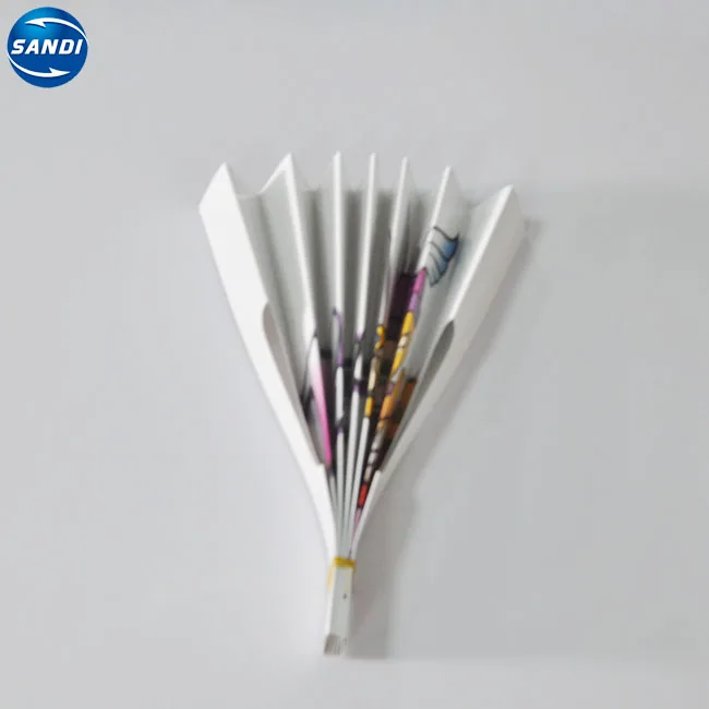 
Promotional custom full color printed fan paper folding hand clapper 
