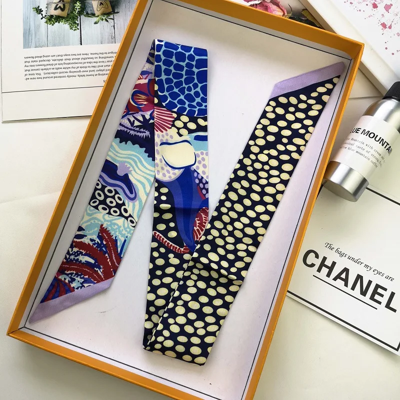 
New H Home Handbag Handle Silk Scarf Simulated with Small Ribbon Twin Narrow Point Small Ribbon 