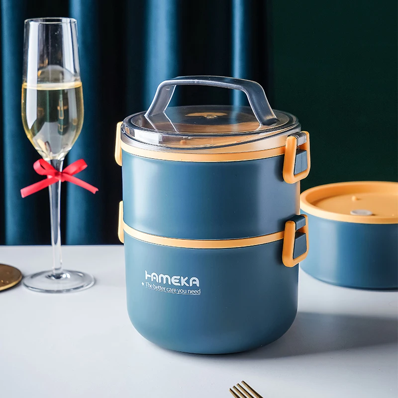 BPA free high quality 3 layer food grade bento box pp plastic tiffin box microwave safe lunch box